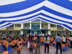 Dù che sự kiện sân trường ở Bình Thuận