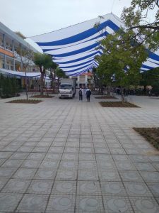 Dù che nắng sự kiện sân trường học ở Đồng Tháp