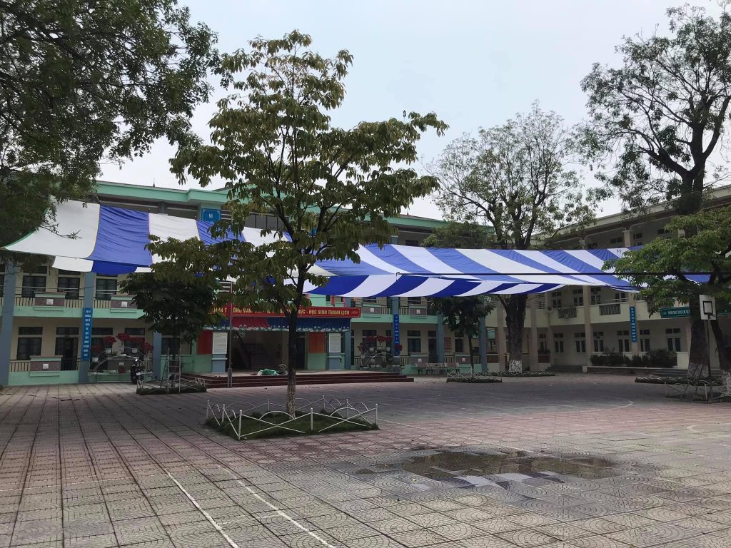 Dù che nắng sự kiện sân trường học ở Nghệ An