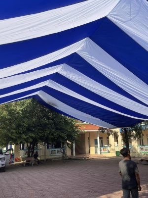 Bạt vải dù che sân trường chữ nhật ở Bắc Ninh