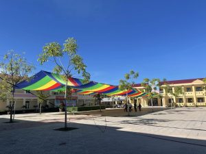 Dù che nắng sự kiện sân trường học ở Tiền Giang