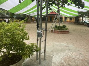 Dù che nắng sự kiện sân trường học ở Điện Biên