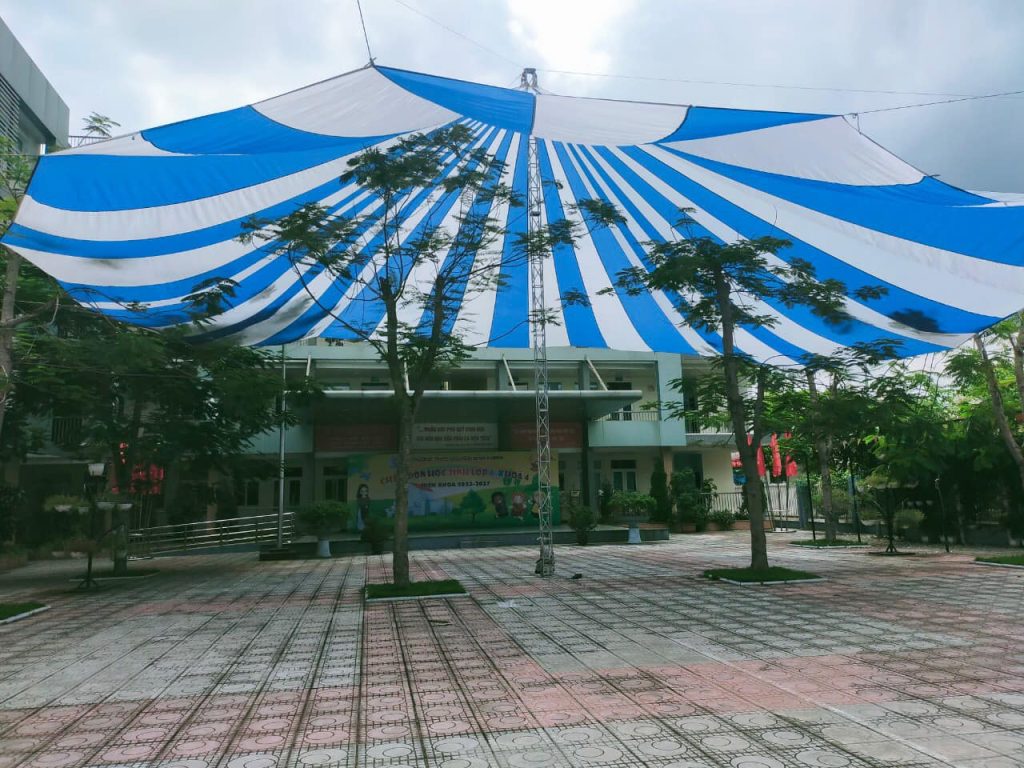 Dù bạt che nắng sự kiện sân trường học ở Thanh Hoá