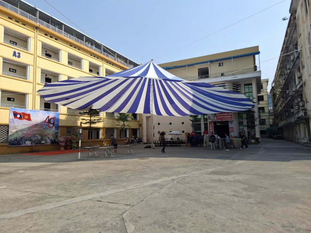 Dù che sự kiện đường kính 20m che sân trường