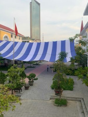 Vải bạt dù che sự kiện sân trường học ở Nghệ An