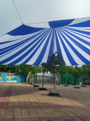 Dù che sự kiện đường kính 24m che nắng sân trường